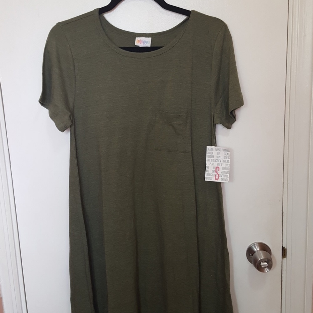 Small lularoe Carly in Heather green